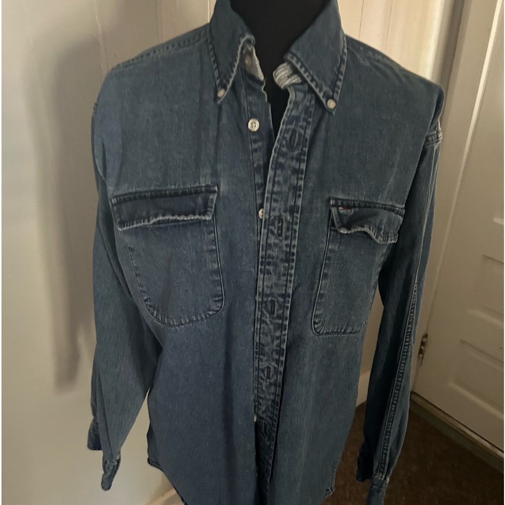 Vintage Tommy Hilfiger button-down jean shirt